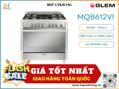 Bếp Gas 5 Vùng Nấu Kết Hợp Lò Nướng GLEM MQB612VI 90 Cm- Nhập Khẩu Italia